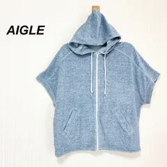 AIGLE エーグル フード付き半袖 パーカー パイル生地 フリーサイズのサムネイル