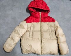 モンクレール MONCLER フード付きダウンベスト レッド 3y - メルカリ