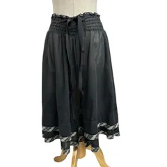 BURBERRY BLUE LABEL(バーバリーブルーレーベル) 裾 バーバリー チェック シアー ウール コットン ひざ丈 スカート ペチコート 付 FLF55-543-09 38(M程度) ブラックのサムネイル