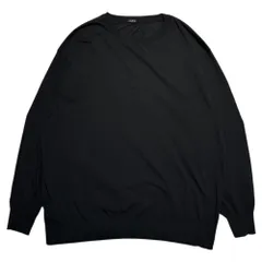 COMOLI(コモリ) 25SS Cotton Crewneck Knit コットン クルーネック ニット B01-06001 FREE ブラック 18G 薄手のサムネイル