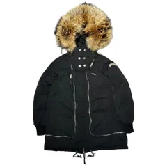 DSQUARED2(ディースクエアード) 10AW Big Fur Hood Nylon Down Jacket ビッグ ファー フード ナイロン ダウン ジャケット Y2K 72 A085 40(L程度) ブラック ここのえタグのサムネイル