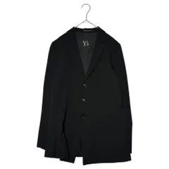 Y's(ワイズ) 3B Asymmetrical front tailored jacket 3ボタン フロント アシンメトリー デザイン テーラード ジャケット YF-J09-100 1(S) ブラックのサムネイル