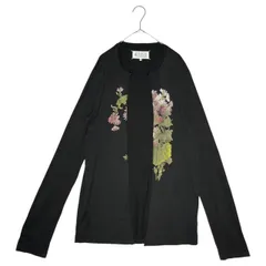 MAISON MARGIELA(メゾンマルジェラ) 16SS Floral print cut and sew cutting cardigan フローラル プリント カットソー 裁断 カーディガン S50GC0427 44(S程度) ブラックのサムネイル