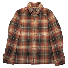 RRL(ダブルアールエル) Ombre Plaid Wool Hunting Jacket オンブレ プラッド ウール ハンティング ジャケット S レッド×ベージュのサムネイル