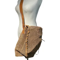plantation(プランテーション) 80's Linen Straw Triangle Shoulder Bag リネン ストロー トライアングル ショルダー バッグ PP41087 ブラウンのサムネイル