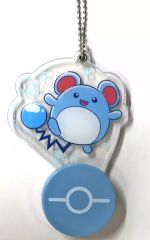 [Used] Keychain Marill Pokemon Center Tokyo Bay R Glow-in-the-dark Acrylic Charm "Pokemon" Pokemon Center Limited