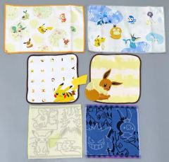[Used] Miscellaneous Goods Set of 6 Design Towels "Pokémon Brilliant Diamond & Shining Pearl Release Commemorative Lottery" Prize G