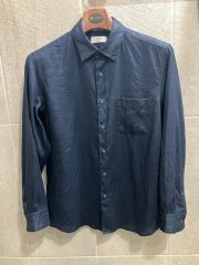 RAKINES×MusterWerk 別注長袖リネンシャツ　ネイビー RAKINES×MusterWerk 別注長袖リネンシャツ ネイビー - メルカリ