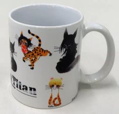 [중고] 머그컵·탕만 고양이 캐릭터즈 머그컵 (Illustrations by 검은 고양이 디자인) 350ml [진격의 거인×RE:SHAZAM] 수주 생산 한정