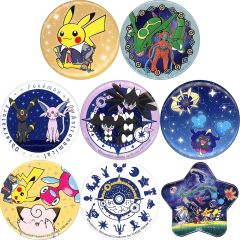[Used] Badge/Pin Set of 8: "Pokémon Special Exhibition Pokémon Observatory Pin Badge"