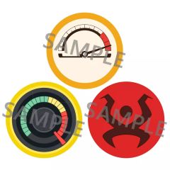 バッジマンネット76mmサイズ缶バッジマシン+パーツ約200個付き中古