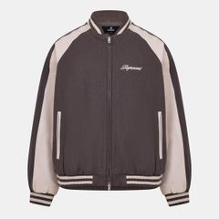 リプレゼント メンズ アウター ジャケット・ブルゾン Represent Mens Metal Snap Button Varsity Jacket Stone ストーン
