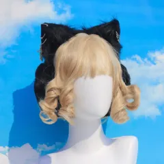 猫 チェーン ファー イヤーマフ ブラックのサムネイル