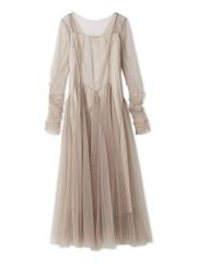 Brand New [Snidel] Tulle Volume Dress SWFO261072 Women's LGRY 0