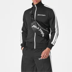 パーム・エンジェルス メンズ アウター ジャケット・ブルゾン トラックスーツ ジャケット PALM ANGELS Funnel Zip Tracksuit Jacket Black 1001 ブラックのサムネイル