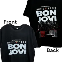 訳あり 新品 ボンジョヴィ Bon Jovi バンドTシャツ ミュージックTシャツ ツアーTシャツ XLサイズ バンティー バンT ロック メタル メンズ レディース ユニセックス 半袖 夏物 夏服 両面プリント ボンジョビ グラフィック アメカジ USAのサムネイル