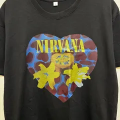 新品 ニルバーナ NIRVANA Tシャツ Lサイズ バンドTシャツ ミュージックTシャツ アーティストTシャツ ハートシェイプ バンティー バンT バンド ロック グランジ メンズ 半袖 夏物 夏服 両面プリント グラフィック アメカジ アメリカン USAのサムネイル