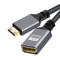 新品 cablecc 4K Type-C Mini HDMI 1.4 オス-HDMI メス 延長ケーブル DV MP4 カメラ DC ノートパソコン用