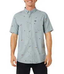 リップカール メンズ トップス シャツ Rip Curl Skelly Breach Short Sleeve Woven Shirt Bluestoneのサムネイル