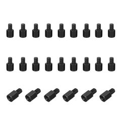 新品 PATIKIL 24個入り M4x7mm+6mm オスメス六角スタンドオフ カーボンスチール製 PCBマザーボードスペーサー コンピューターケース・回路基板・FPVドローンクワッドコプター用 黒
