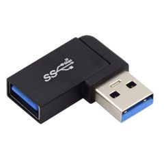 新品 Cablecc USB3.0 延長電源 データ ビデオ オス - メス サポート 10Gbps 90度 アダプター 直角タイプ