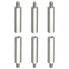 新品 PATIKIL 六角スペーサー メスM2*21.5mm-オスM3*4.5mm 6個セット 304ステンレス鋼 変換スタンドオフスペーサー PCB・基板用