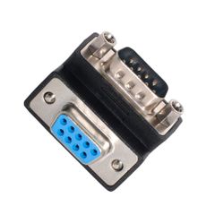 新品 Cablecc DB9P オス - メス D-Sub RS232 9Pin 90 度アップアングル延長アダプター