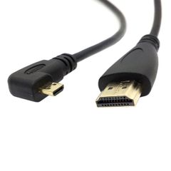 新品 Chenyang 左角度 90度 マイクロHDMI - HDMI オス V1.4ケーブル 150cm 4K 2K 携帯電話&タブレット用