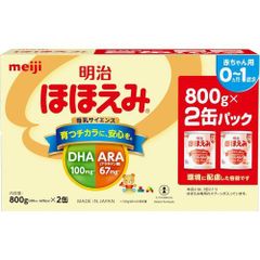 明治 ほほえみ 800g×2缶パック らくらくキューブ おしりふきセット