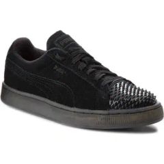 PUMA SUEDE ラインストーン スカル スニーカー ブラック - メルカリ