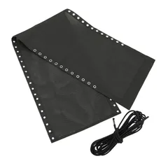 Toyvian アウトドアチェア 交換用布 ゴム紐付き パティオチェア 張替え キット 160×43cm インフィニティチェア リクライニングチェア 張り替え 交換用生地 通気性 メッシュ 修理 ブラックのサムネイル
