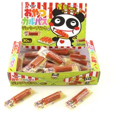 ヤガイ おやつ カルパス ジューシーフランク味 3g×30本入×(2ケース)| 送料無料 お菓子 おつまみ ドライソーセージ カルパス ジューシー フランク ストック ケース買い まとめ買い 業者 仕入れ 大量 ウインナー 加工肉のサムネイル