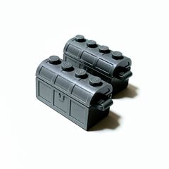 레고 정규품 중고 보물 상자 다크 그레이 2개 올드 레고 레고 블록[관리 번호:4108]