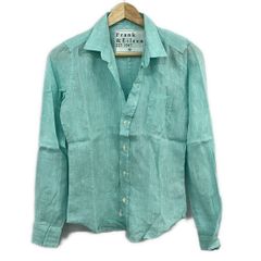 美品】フランク&アイリーン BARRY リネンシャツ スキッパー S-M相当