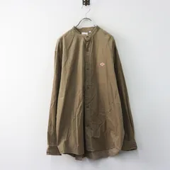 美品 ダントン DANTON DT-B0003 MCD BAND COLLAR SHIRT L/S MCD 42＼ベージュ コーデュロイ バンドカラーシャツ【2400015019505】のサムネイル
