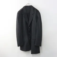希少 2021SS Yohji Yamamoto pour homme ヨウジヤマモト プールオム 目玉ボタン付パーツボタン留めジャケット 3 黒┃//【2400015037530】のサムネイル