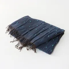 パラスパレス Pal'las Palace 大判ストール インディゴ ネイビー／服飾 巻き ネップ 藍染め【2400015014739】のサムネイル
