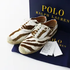 ポロ ラルフローレン POLO RALPH LAUREN プリントヘアカーフ レースアップ エスパドリーユ シューズ 7(25.5cm) ハラコ／【2400015028194】のサムネイル
