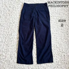 MACKINTOSH PHILOSOPHY ベイカーパンツ ファティーグパンツ サイドアジャスト ネイビー サイズ2のサムネイル