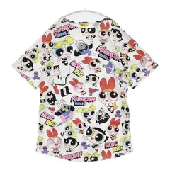 ACDC RAG パワーパフガールズ POWER PUFF GIRLS 半袖Ｔシャツ カットソー ホワイト マルチカラー レディース エーシーディーシーラグ【中古】6-0610S∞のサムネイル