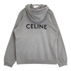 CELINE back logo print hoodie 2Y005917G サイズL プルオーバー パーカー グレー メンズ セリーヌ【中古】6-0610M∞ CELINE back logo print hoodie 2Y005917G サイズL プルオーバー