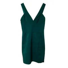  VERA WANG LAVENDER LABEL ヴェラウォンラベンダーレーベル コックテイルドレス カクテルドレス Vネック グリーン サイズ38【MAN3】のサムネイル