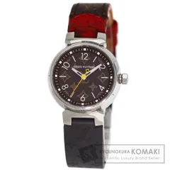 LOUIS VUITTON ルイヴィトン QA070 タンブールPM モノグラム 腕時計 SS 革xラバー レディース [中古]のサムネイル