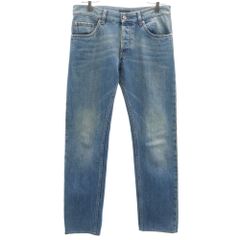 Prada Romanian-made button-fly denim pants, size W31, blue, men's, vintage clothing.