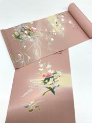 正絹 訪問着 反物 菊清作 ピンクベージュ - メルカリ