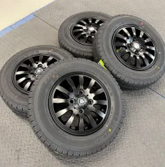 【新品4本】ハイゼット バン カーゴ トラック 軽トラック｜タイヤホイールセット DUNLOP ダンロップ エナセーブ VAN01 145/80R12 80/78 12インチ MUD-Xii 12x4.0+43 100-4Hのサムネイル