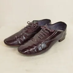 Repetto レペット エナメル レースアップ フラット シューズ バレエシューズ バレエコア フランス製 シンプル ブラウン系 40 F611のサムネイル