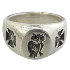 BILL WALL LEATHER ビルウォールレザー BEAMS ビームス BEAMS EXCLUSIVE Owl Signet Ring ビームス エクスクルーシブ オウル シグネット リング フクロウ 梟 シルバー系 10号【中古】 BILL WALL LEATHER ビルウォールレザー BEAMS ビームス BEAMS