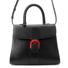 デルボー ハンドバッグ ブリヨンMM レザー Delvaux 2way 黒のサムネイル