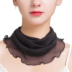 [ZHEJIA] ネックカバー シルク 100% ネックウォーマー UVカット 首 紫外線カット ネックウォーマー 日焼け防止 チュールネット 冷え取り 日焼け 紫外線対策 日焼け対策 通気性 吸汗速乾 春 夏用 おしゃれ 敬老の日 誕生日 贈り物 女性用のサムネイル
